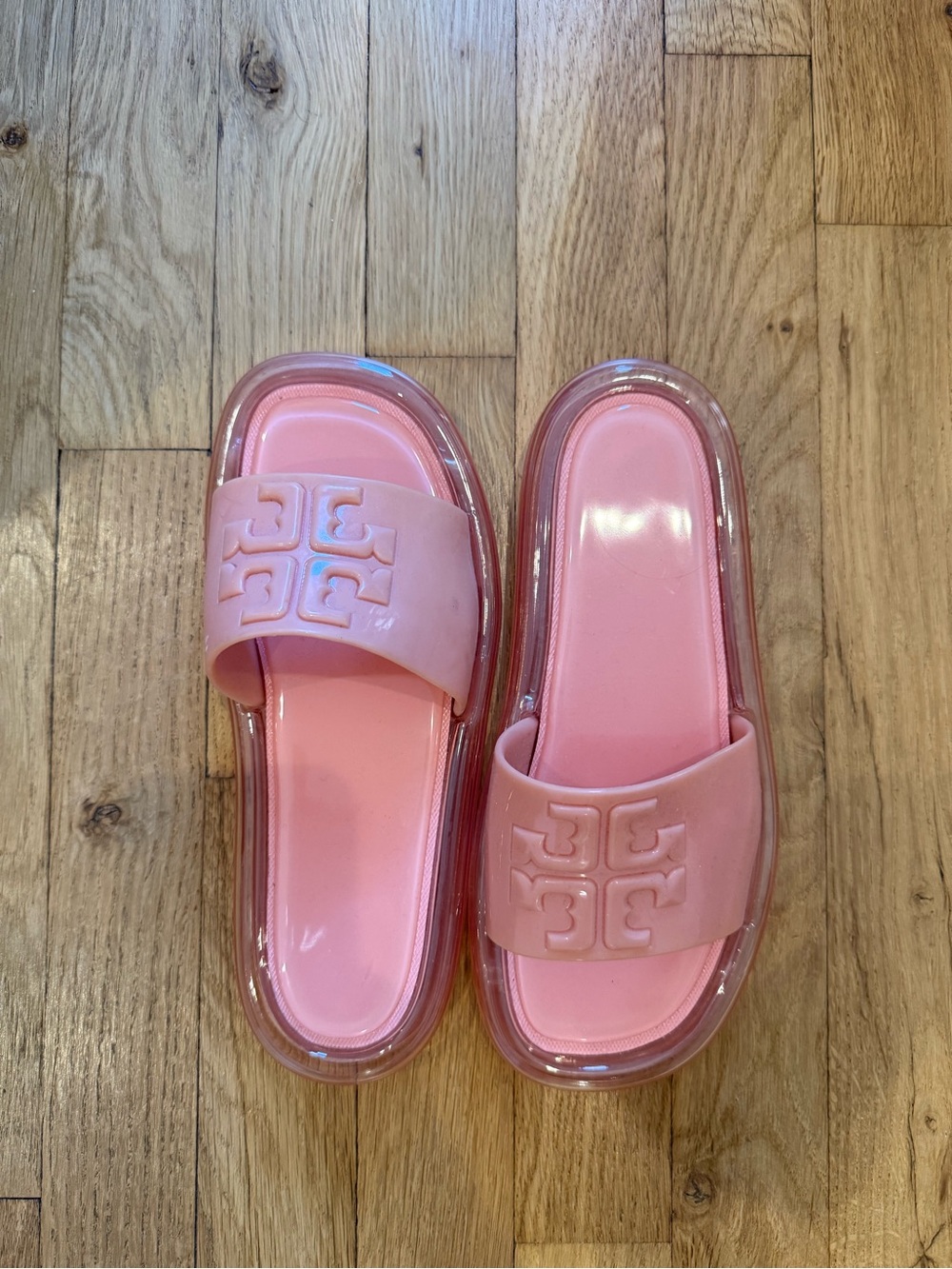 Tory Burch Bubblegum Pink Jelly Slide Sandals